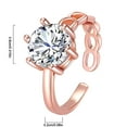 thumbnail image 3 of Fidget Ring Birthstone Rings for Women Thumb Rings Fidget Ring Women Rose Gold Ring Spinner Ring Anxiety Ring for Women Cubic Zirconia Ring, 3 of 9