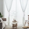 thumbnail image 5 of 2 Pack White Curtain Tiebacks, Romantic Bow Curtain Ties with Clips, Decorative Sheer Curtain Holdbacks, Boho Curtain Tie Backs for Bedroom Nursery Living Room Home Decor (White), 5 of 5