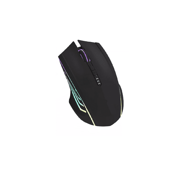 Mouse Inalámbrico Bluetooth Recargable Ergonomía 2.4g 3modos negro líneas colores