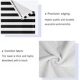 thumbnail image 4 of SKYSONIC 3 Pack Towel Black & White Stripes Cotton Bath Towel Set (1 Bath Towel, 1 Hand Towel, 1 Washcloth) for Bathroom, Super Soft and Quick Dry Towels, 4 of 7