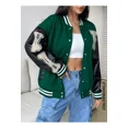thumbnail image 4 of Chamarra De Calle Unisex Ropa Deportiva De Cuero Bordada, 4 of 8