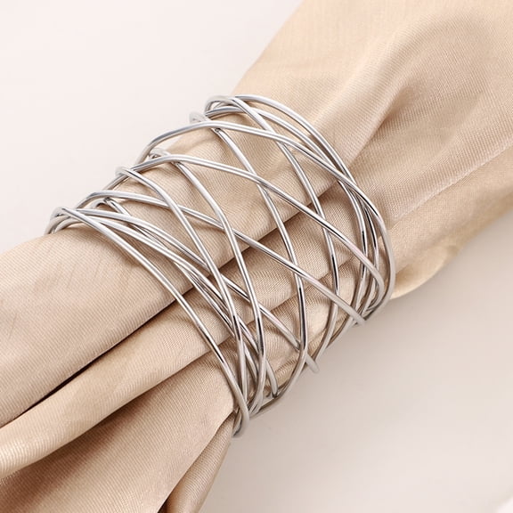 Mdesiwst Napkin Holders Napkin Rings Hollow Out Design Mesh Mouth Elegant Practical Table Restaurant Napkin Rings for Dinner Party Decoration