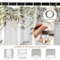 thumbnail image 2 of Beige Leaves Shower Curtain, Beige Weeping Branches Leaves Tree Plants Floral Birds Bathroom Curtain, Spring Natural Botanical Shower Curtain Set with 12 Hooks for Bathroom, 72Wx72L, 2 of 5