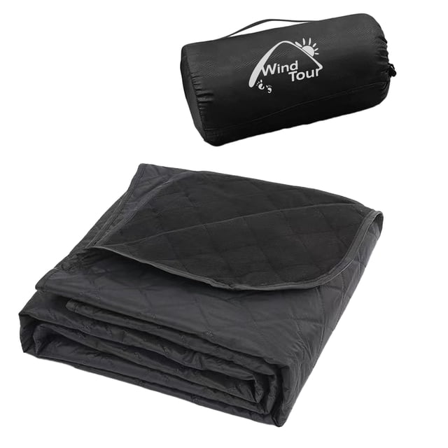 Manta Wind Tour de forro polar impermeable para exteriores, color negro