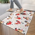 thumbnail image 4 of White Chicken Folk Pattern Door Rugs,Washable Non Slip Door Mats Indoor,Decorative Door Mats,Entry Mat Indoor for Entrance,Bedroom,Kitchen,Bathroom,17"x30", 4 of 6