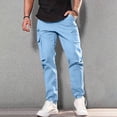 thumbnail image 2 of Men's Cargo Pants Relaxed Fit - Sport Pants Jogger Sweatpants, Drawstring Outdoor Trousers with Pockets, 2 of 6