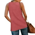 thumbnail image 4 of Tank Tops for Women Summer V Neck T Shirts Trendy Sleeveless Basic Tee Loose Fit 2025 Fashion, 4 of 6