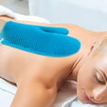 thumbnail image 6 of Honeycomb Exfoliating Bath Gloves - Microfiber for Enhanced Blood Circulation & Soft, Smooth Skin - Exfoliating Shower Mitt Sponges for All Skin Types (Blue - Glove), 6 of 14