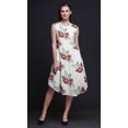 thumbnail image 5 of Bimba White Peony & Anemone Floral Women Knee Length Sleeveless Casual Summer Sun Tank Dress-XXX-Large, 5 of 6