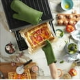 thumbnail image 3 of KitchenAid Ribbed Soft Silicone Oven Mitt 2-Pack Set, Matcha, 7.5"x13", 3 of 5