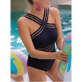 thumbnail image 4 of Traje de baño para mujer Ropa de playa de una pieza,Negro M Nituyy GL714-YZ12796A2, 4 of 7