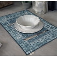 thumbnail image 3 of Vargottam Placemats- Placemat For Dining Table, Set Of 4- Printed & Reversible CottonNapkin-IndoorPlacematsFor Home & Kitchen Dining Table- Asian Batik Block (Teal Blue), 3 of 5