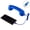 Blue, variant on Phone Handset Universal, Type-C and 3.5mm Retro Telephone Receiver, HD Audio for Smartphones, 1pc