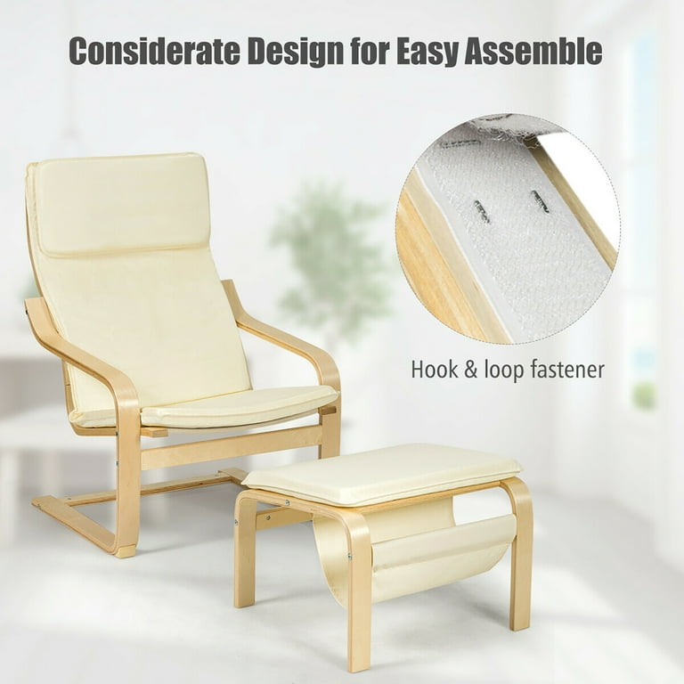Ikea chair and outlet ottoman set