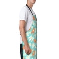 thumbnail image 3 of Lsque Cute Sloth on Floral Tree Waterproof Apron Chef Aprons for Men Heavy Duty Chemical Work Apron Extra Long Grilling Aprons with Adjustable Bib Apron, 3 of 9