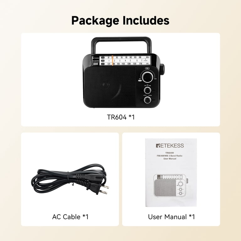 RETEKESS TR602 Portable F / A Radio ultiband Digital Radio Receiver Bluetooth-copatible Speakers P3 Player Earphone Output AUX IN Support TF Card U-Drive Reading RETEKESS TR602 Portable F / A Radio ultiband Digital Radio Receiver Bluetooth-copatible Speakers P3 Player Earphone Output AUX IN Support TF Card U-Drive Reading