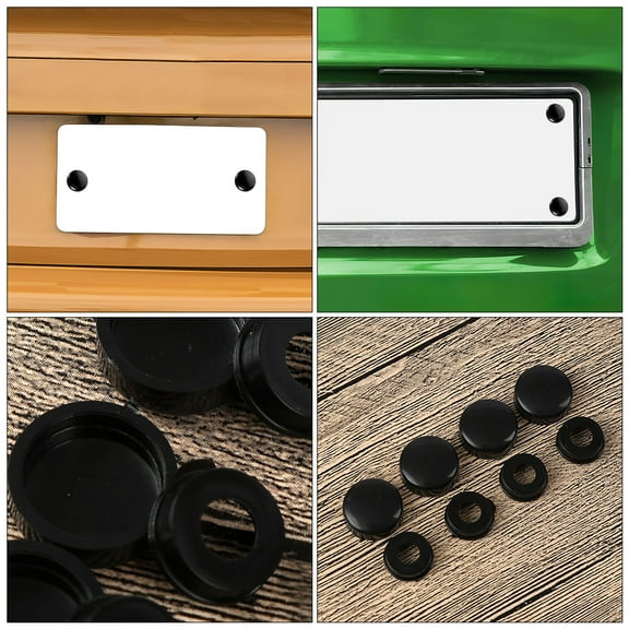 BESTONZON 20Pairs Versatile License Plate Screws with Plastic Caps for Motorcycle Car Truck Secure Fixing