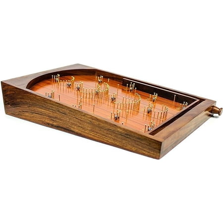 Wooden Bagatelle Table Game Pinball | Bagatelle Pinball Game on Traditional Wooden Craft Table | Gifts and Exclusive Games | Board game | Balls game | Pin ball games (Large)