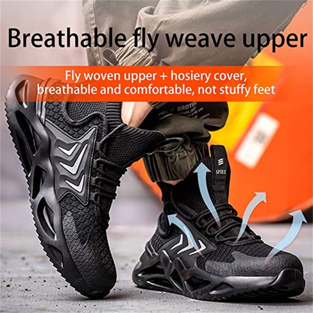 Buy SPIEZ Men Steel Toe Sneakers Puncture Proof Safety Work Shoes ...