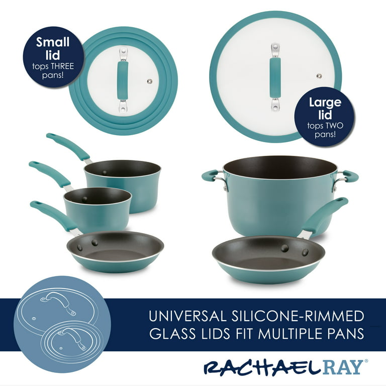 Rachael Ray Cook + Create 11pc Aluminum Nonstick Cookware Set - Agave Blue  : Target