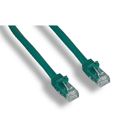- 1ft Augmented Cat6 (Cat6a) Snagless 10G UTP Cooper Ethernet Patch Cable Molded Green