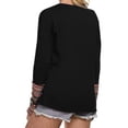thumbnail image 3 of Xuanfei Women Crew Neck Vintage Splice Print Long Sleeve Blouse, 3 of 6