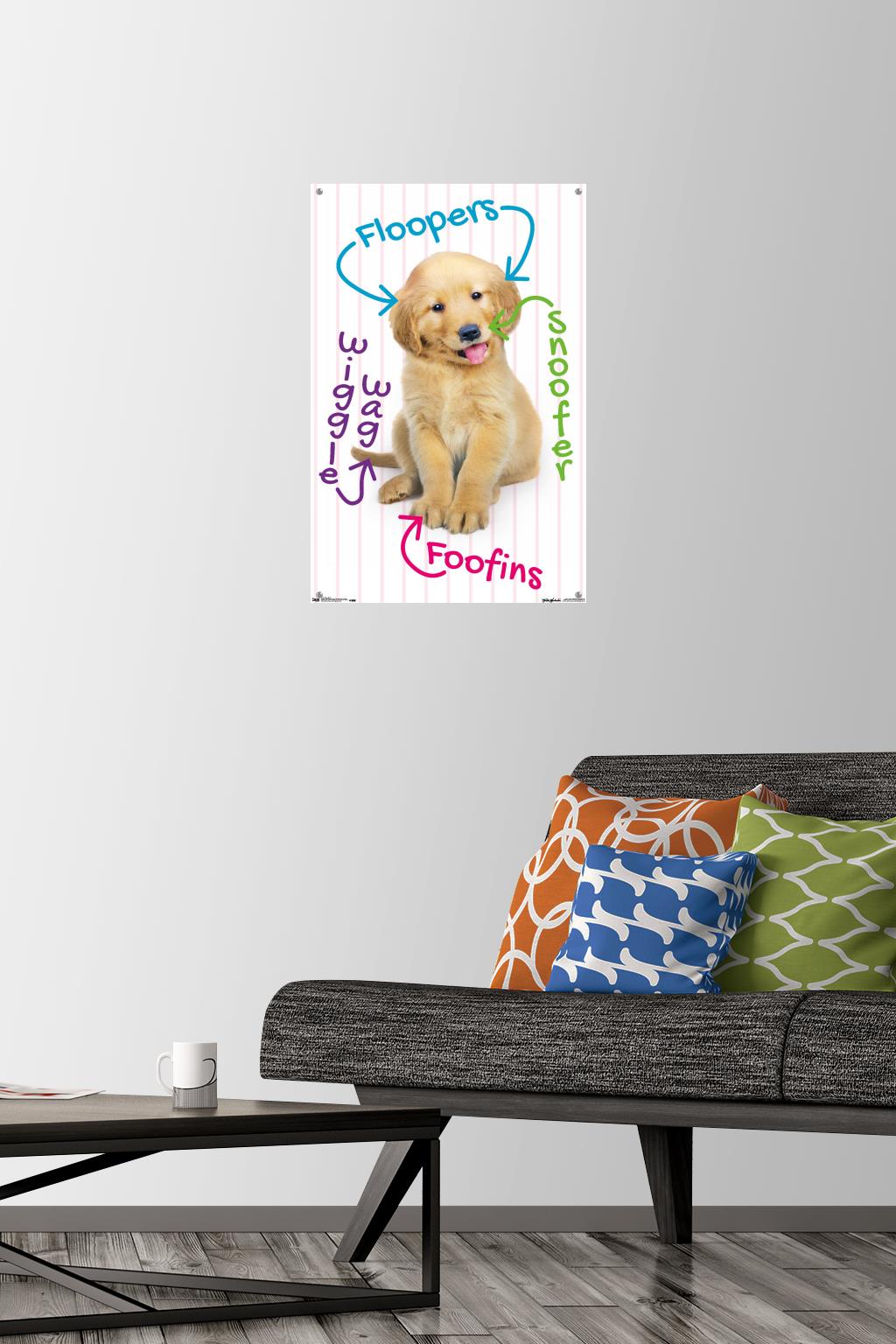 Keith Kimberlin - Puppy - Pup-A-Gram Wall Poster with Push Pins, 14.725" x 22.375"