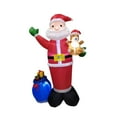 thumbnail image 2 of Papá Noel hinchable navideño con luces LED incorporadas. Adorable decoración navideña hinchable para jardín. Juguete luminoso para el invierno., 2 of 9