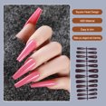thumbnail image 4 of Minnieouse 24 piezas de uñas postizas con diseño de ataúd, cobertura completa extralarga, puntas de uñas artificiales, suministros de manicura Arte de uñas TYPE1, 4 of 6