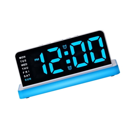 Digital Alarm Clock for Bedroom Desk Clock for Living Room Bedroom with Large Number,Dimmer,Loud Alarm Day of Week