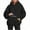 Black, variant on YODETEY No Boundaries Womens Pullover Sweaters, Womens Oversized Hoodies Fleece Sweatshirts, Long Sleeve Hooded Sweatshirts with Pockets, Wine,Women's Plus S