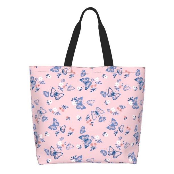 Easygdp Butterfly Bolsas Tote para Mujer, Bolsos de Hombro para Viaje, Bolsos de Mano de Gran Capacidad para Compras y Trabajo
