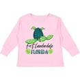 thumbnail image 3 of Inktastic Fort Lauderdale, Florida Happy Sea Turtle Boys or Girls Long Sleeve Toddler T-Shirt, 3 of 5