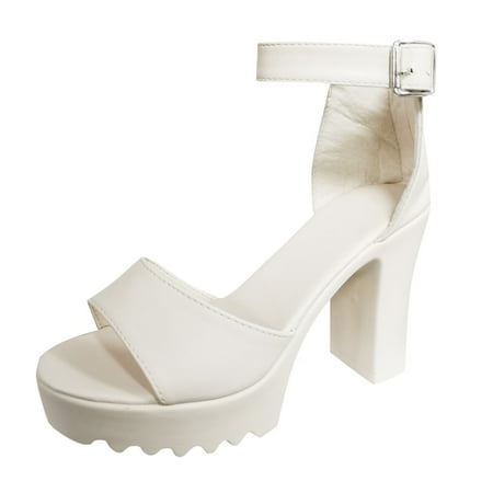 

Womens Sandals Fashion Womens Chunky Heels Breathable Lace Up Shoes Casual Sandals Women S Sandals Pu Beige 39