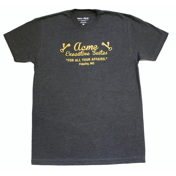 T-Shirt Gris pour Homme Kitsch on the Rocks Acme Executive Suites - X-Large