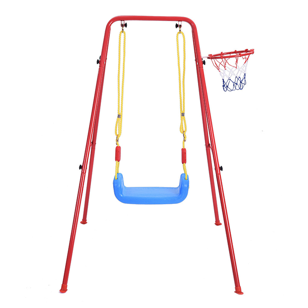 matoen Children's Toys Swing Basketball Combination Swing Set Indoor