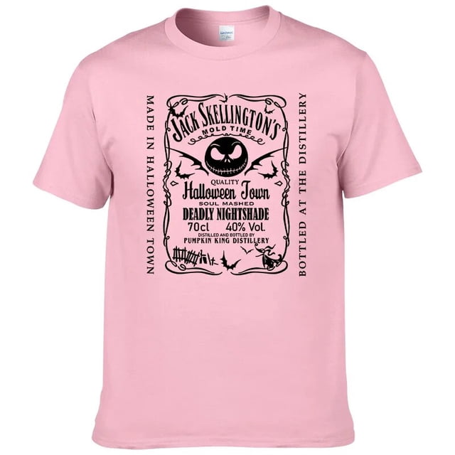 Camiseta de pesadilla antes de Navidad, Camiseta de algodón puro para hombre, camiseta con cara de Jack Skellington, camiseta informal de calle a la moda, camiseta grande F117