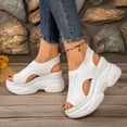 thumbnail image 2 of YLYL Women's Platform Sandals Espadrille Breathable Mesh Wedge Heel Open Toe Slip on Summer Beach Sandals, 2 of 9