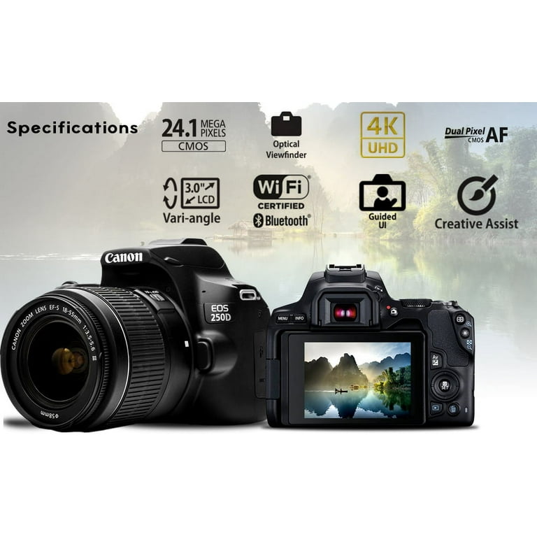 Canon EOS 250D/Rebel SL3 DSLR Camera w/18-55mmns 