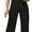 A Black, variant on Womens Loose Short Sleeve Belted Wide Leg Pant Romper Jumpsuit Business Casual One Piece Outfits