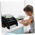 thumbnail image 3 of （black ）Front-Facing Montessori Bookshelf, Book Display Shelf for Toddler,Kids Storage Magazine Rack,Solid Wood Bookcase, 3 of 5