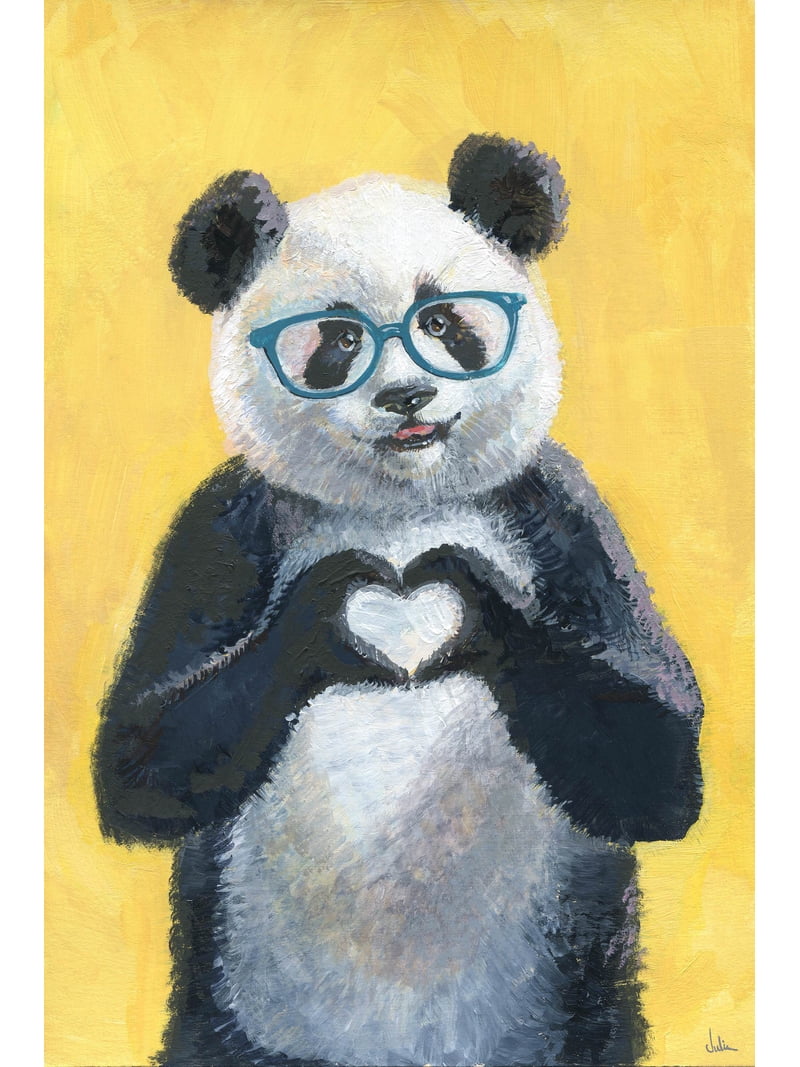 Free Shipping! Marmont Hill I Heart Panda Animal Wall Art on