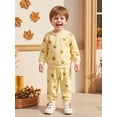 thumbnail image 6 of RUINIXCW Baby Fall Outfit, Bee Print Long Sleeve Crew Neck Sweatshirt with Pants, 6 of 8