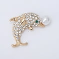thumbnail image 6 of Xinyolin Cute Dolphin Shape Brooch Sparkling Rhinestones Faux Pearl Decor Pin Shawl Scarf Hat Outfit Animal Badge Jewelry Gift, 6 of 7