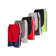 Daresay Mens Athletic Workout Active Performance Shorts with Pockets, XL, Pack of 5