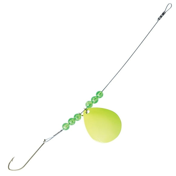 Eagle Claw QLPRCH-1/0 Laser Pike Spin Rig , Size 1/0 Hook, Chartreuse, Laser Pike Spin Rig, chartreus