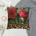 thumbnail image 2 of Fenyluxe Leopard Pillow Cover,Red Rose Printed Throw Pillow Cover for Outdoors Car,Wild Animal Safari Cheetah Spot Decor Cushion Case,Brown Leopard Pattern Soft Decorative Pillow Cover White, 2 of 5