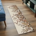 thumbnail image 3 of 2'x6' Rug Runners for Hallways Kitchen, Vintage Leaves Non Slip Entryway Beside Floor Carpet Runner, Farmhouse Botanical Floral Burlap Washable Laundry Room Bedroom Throw Rugs Mat for Family Pet, 3 of 8