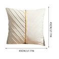 thumbnail image 3 of Solid Throw Pillows for Couch Decorative Throw Pillow Covers 18 x 18 Pleats Cotton Plush Velvet Cushion Cover for Sofa Bench Bedroom, 3 of 7