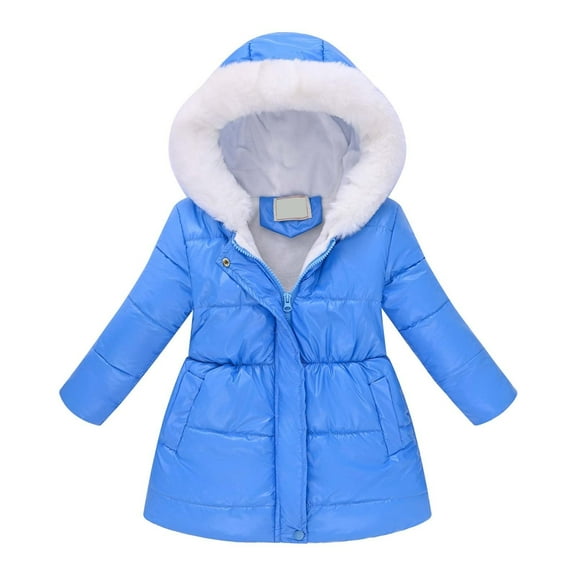 Kids Boys Girls Winter Down Coat Cute Hooded Jackets with Pockets Lightweight Winter Coats Kids Boys Winter Jacket 4-5 Years